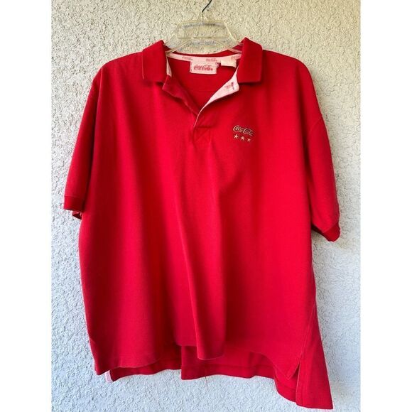Vintage Lot of 2 Mens Coca Cola Polo Large XL - Picture 1 of 8